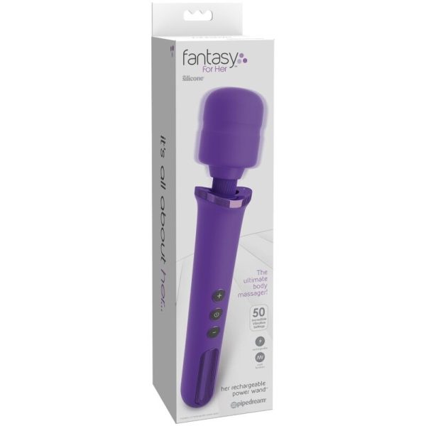FANTASY FOR HER - MASSAGER WAND FOR HER RECHARGEABLE & VIBRATOR 50 LEVELS VIOLET 4